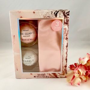 3/$20 Body & Earth Bath Bomb Rose Quartz Marble & Mask
